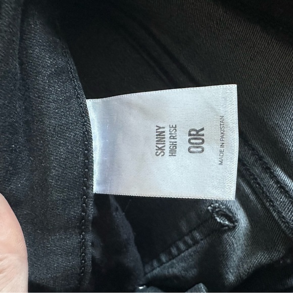 Express Skinny High Rise Black Skinny Jeans sz 00 - Picture 5 of 5
